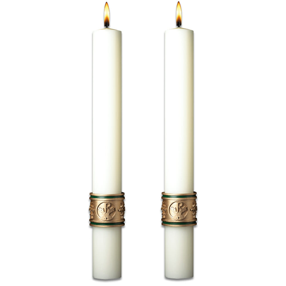 Cross of St. Francis Complementing Altar Candles