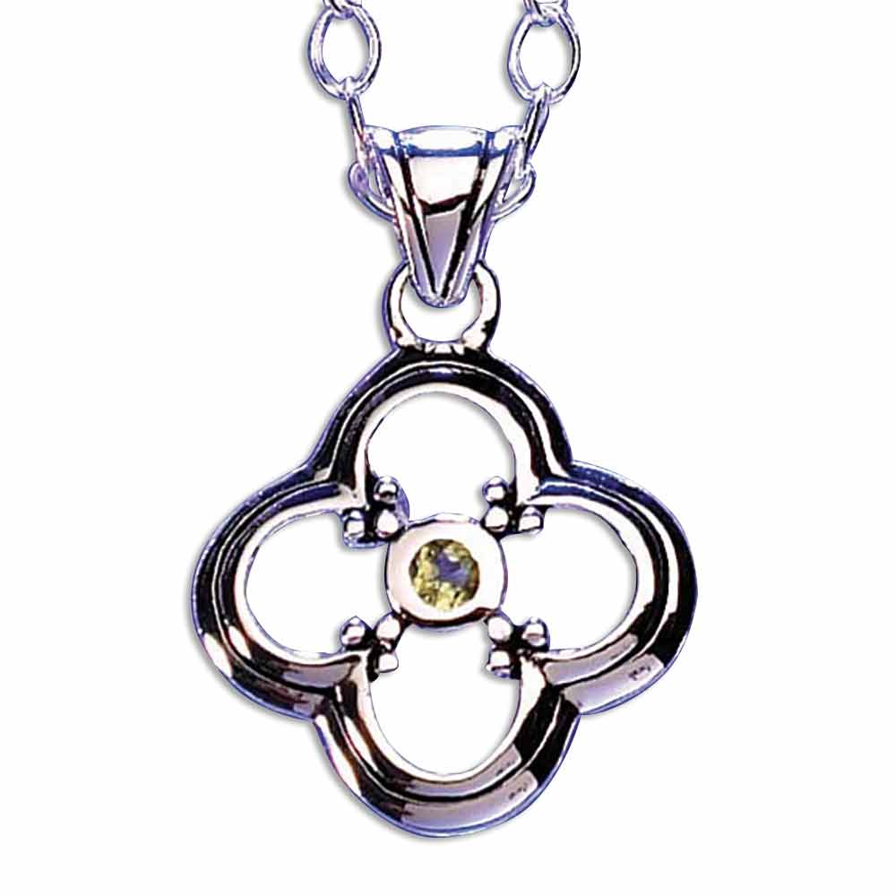 Triforium Cross with Peridot Necklace