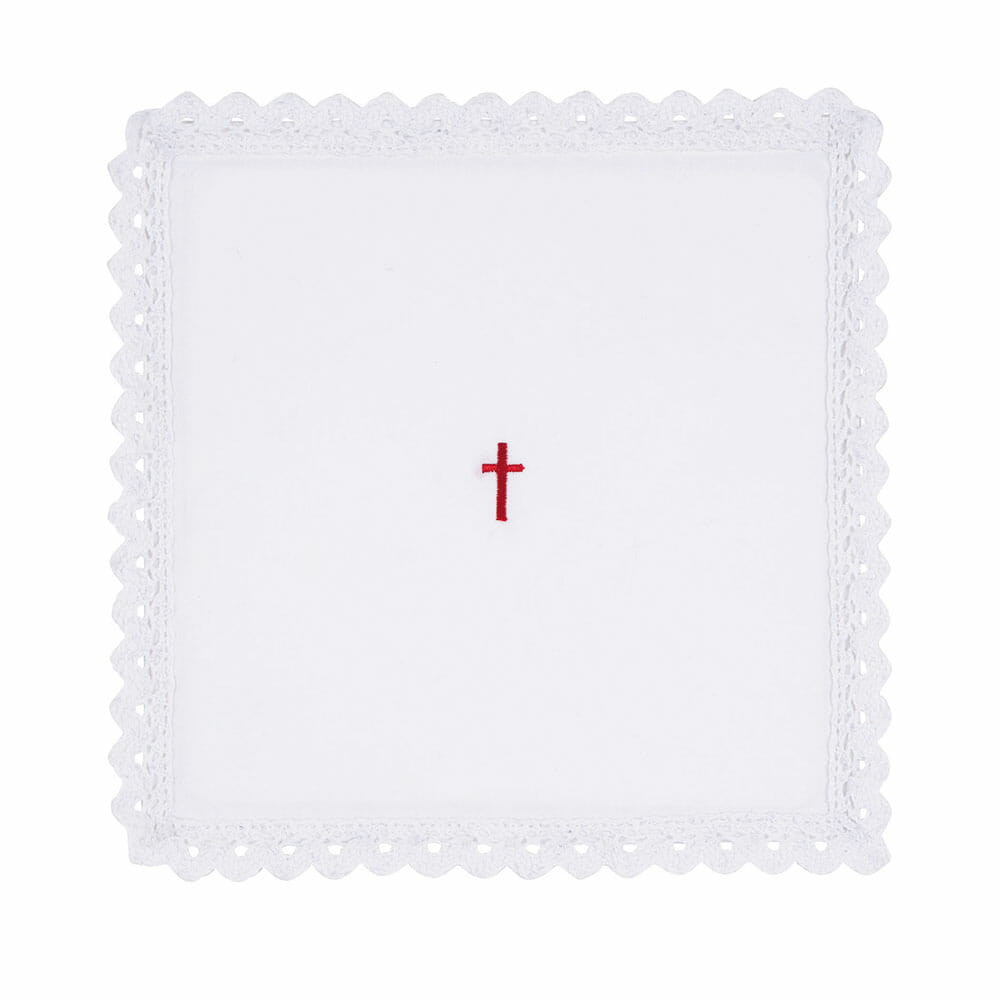 Lace Trim Cross Altar Linen Gift Set