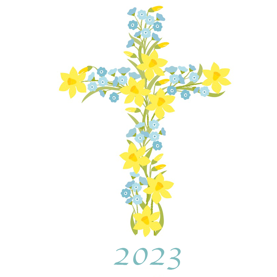 3" x 12" Home Paschal Candle with Daffodil Cross Transfer