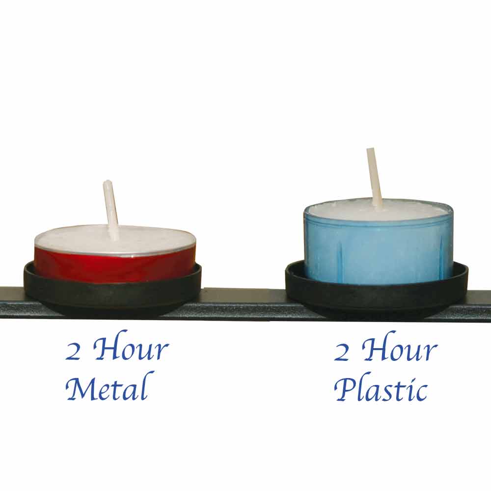 Chi-Rho Votive Stand - Black or Brushed Silver