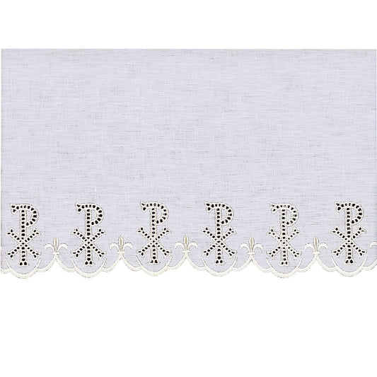 White Silk Embroidered Altar Cloth - Design BV6021