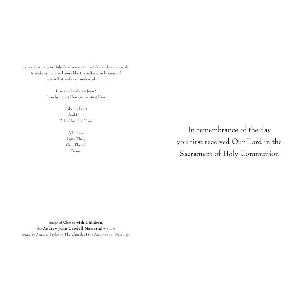 5 7/8” High First Holy Communion Card, DVFCF