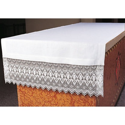 Communion Table Cover With Embroidered 9” Lace - Design 6195