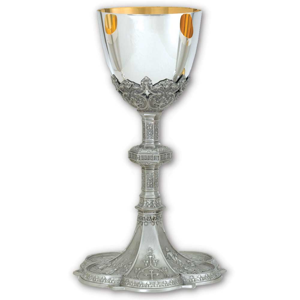 10" Heavy Cast Chalice, Style AVA-8402S - Matching Ciborium Available