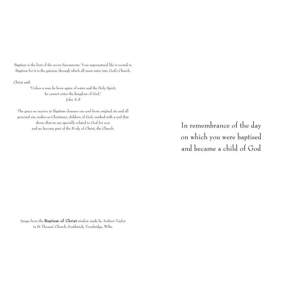 5 7/8” High Baptismal Card, DVBAPI
