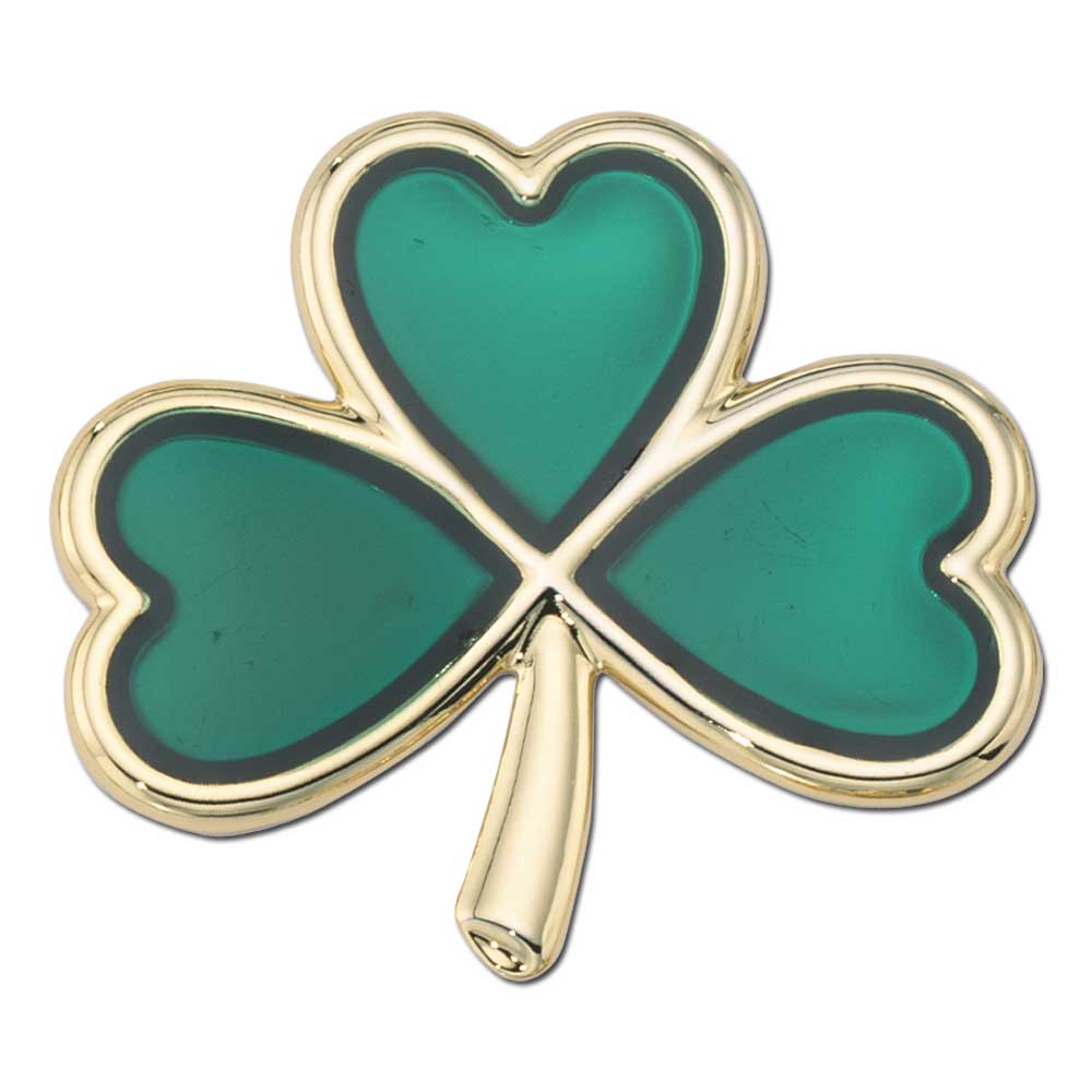 Large Shamrock Lapel Pin