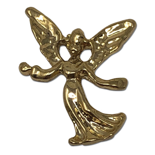 Gold Angel with Arms Open Lapel Pin