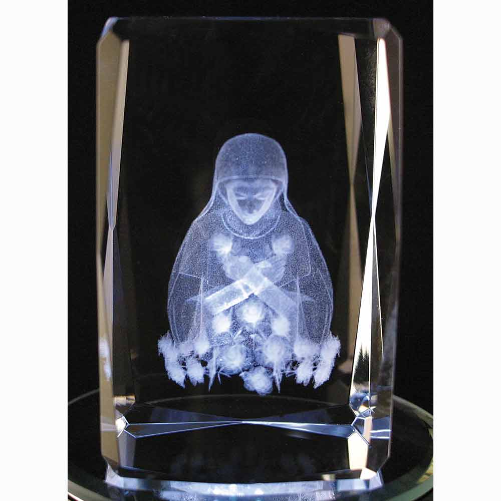 Laser Engraved Crystal Mystical Rose