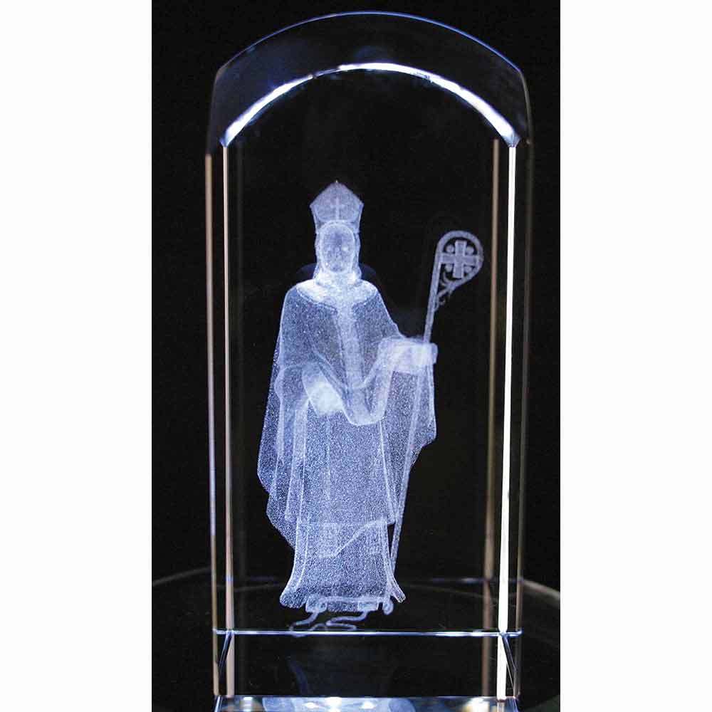 Laser Engraved Crystal St Patrick