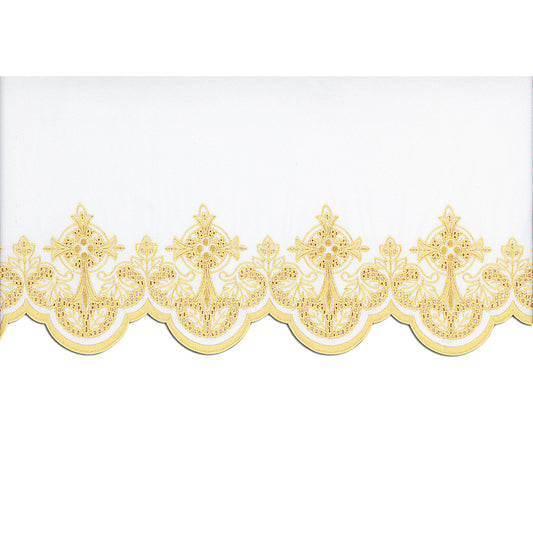 Gold Silk Embroidered Altar Cloth - Design BV508GO