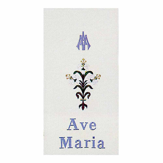 Ave Maria Embroidered Banner - Lectern Hanging