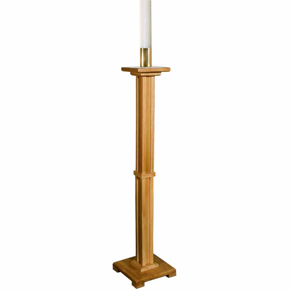 43" Pecan Paschal Candlestick