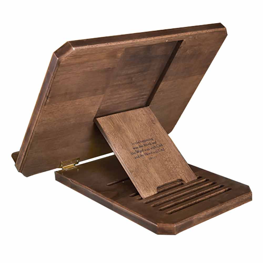 Bible Stand with Silk-Screened Bible Verse