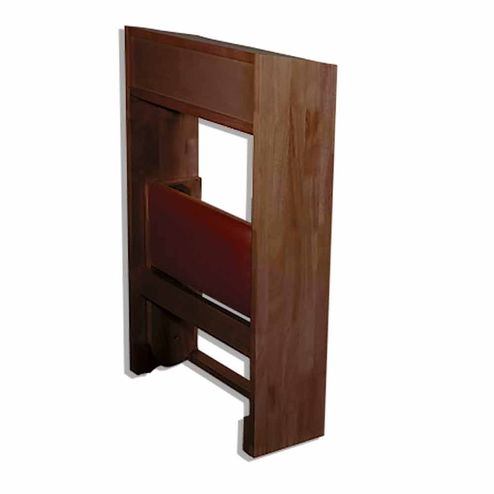 Folding Padded Kneeler Walnut Stain