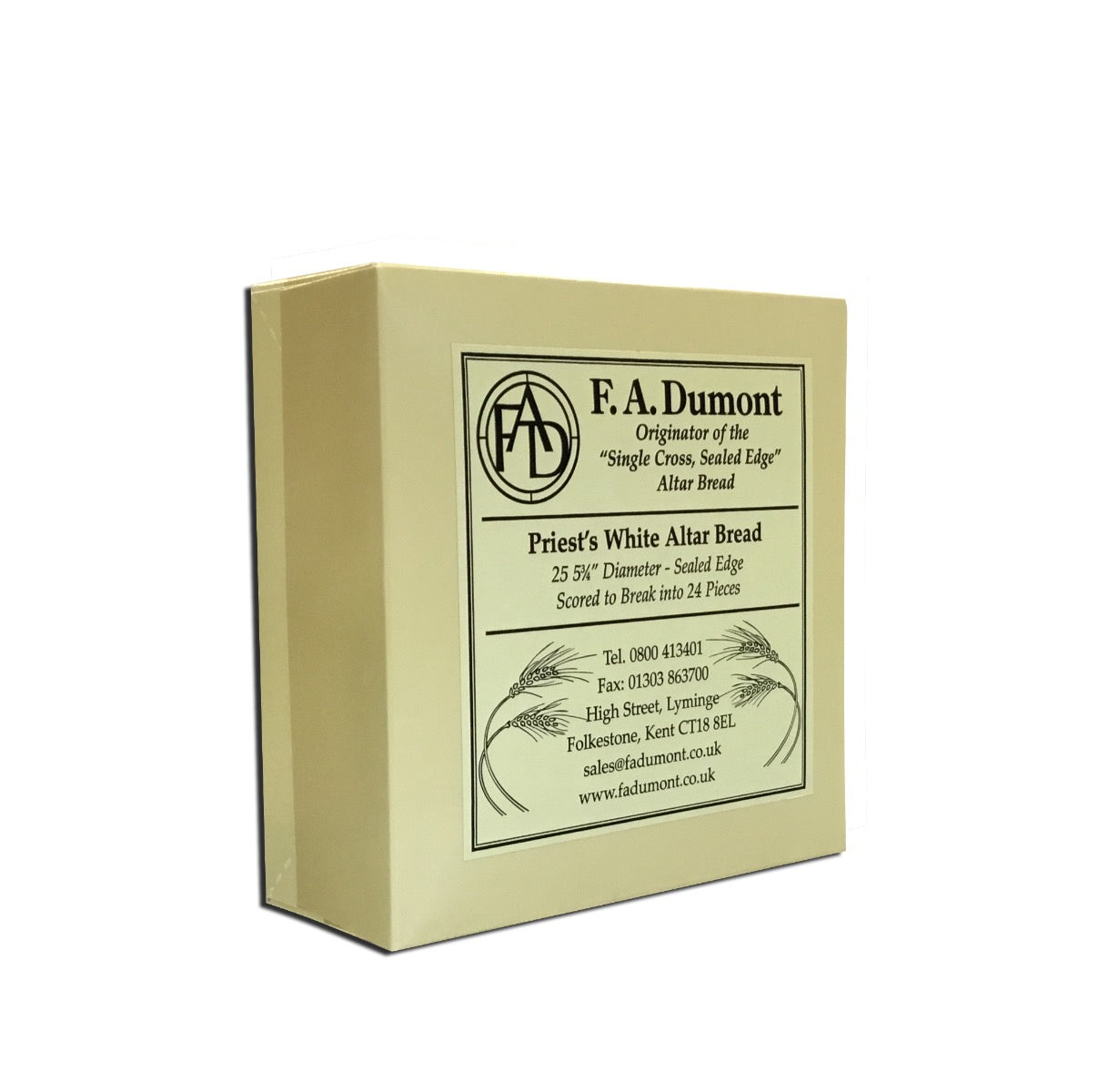 Priest's Single Cross Sealed Edge 5 3/4" Altar Bread