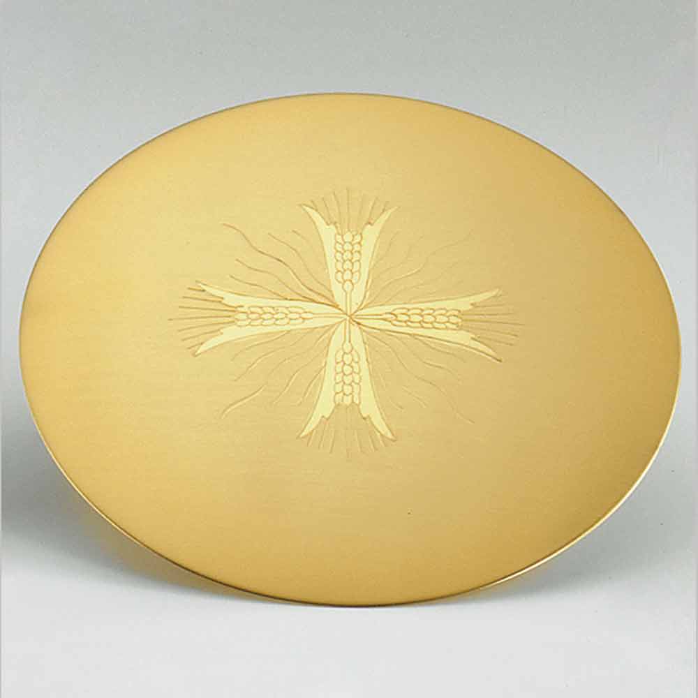 5 3/4" Diameter Engraved Brass Scale Paten DES567C