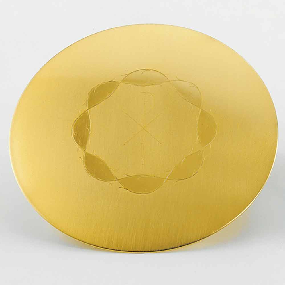 5 3/4" Diameter Engraved Brass Scale Paten DES567D