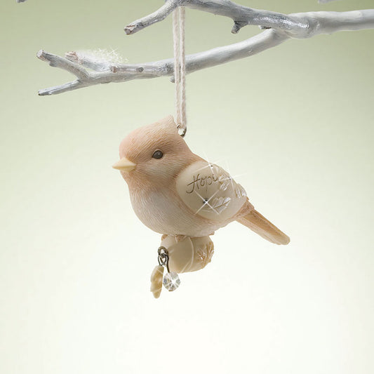 Hope Bird with Acorn Christmas Hanging Ornament