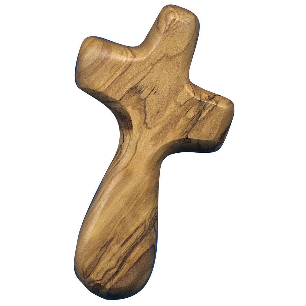 Olive Wood Holding Cross
