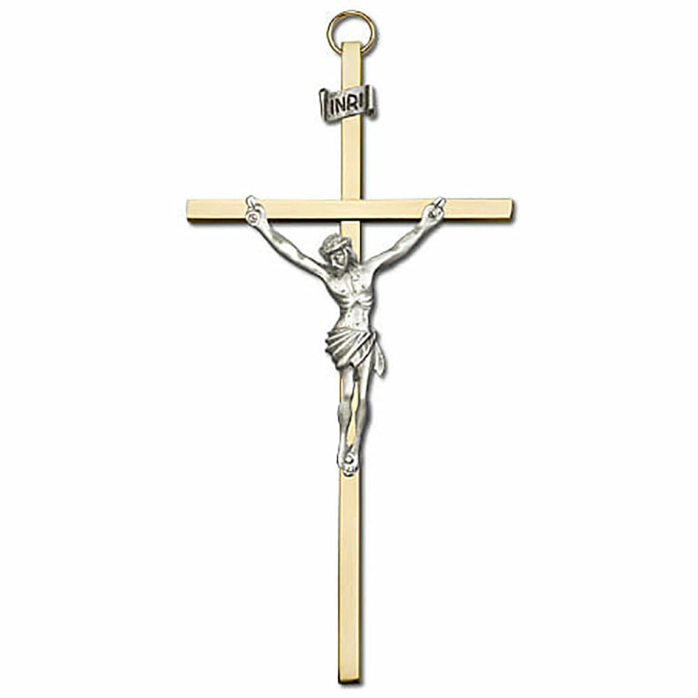 Crucifix 6" Metal Wall Cross 4580