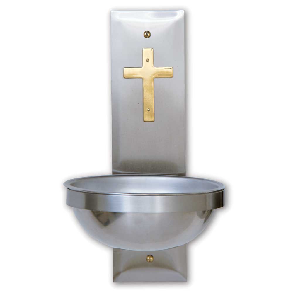 Stainless Steel Holy Water Stoup, Style K149