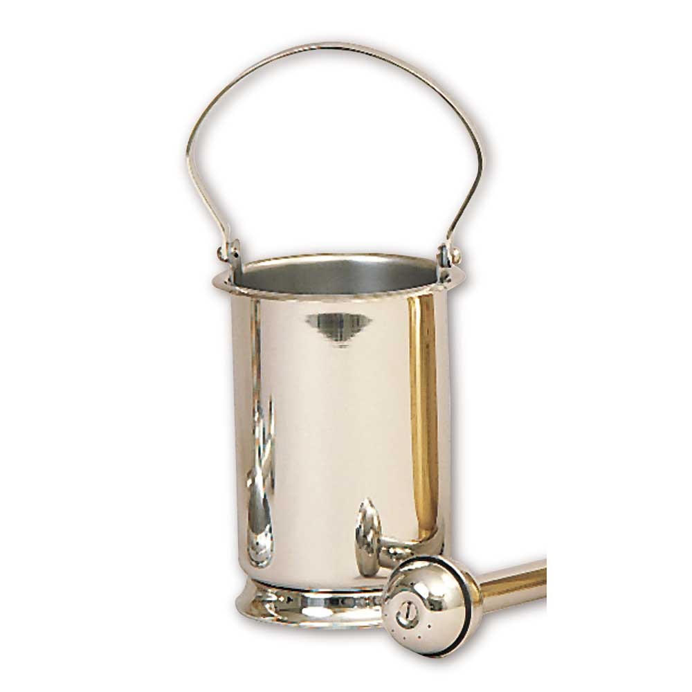 Stainless Steel Holy Water Pot & Sprinkler, Style K189