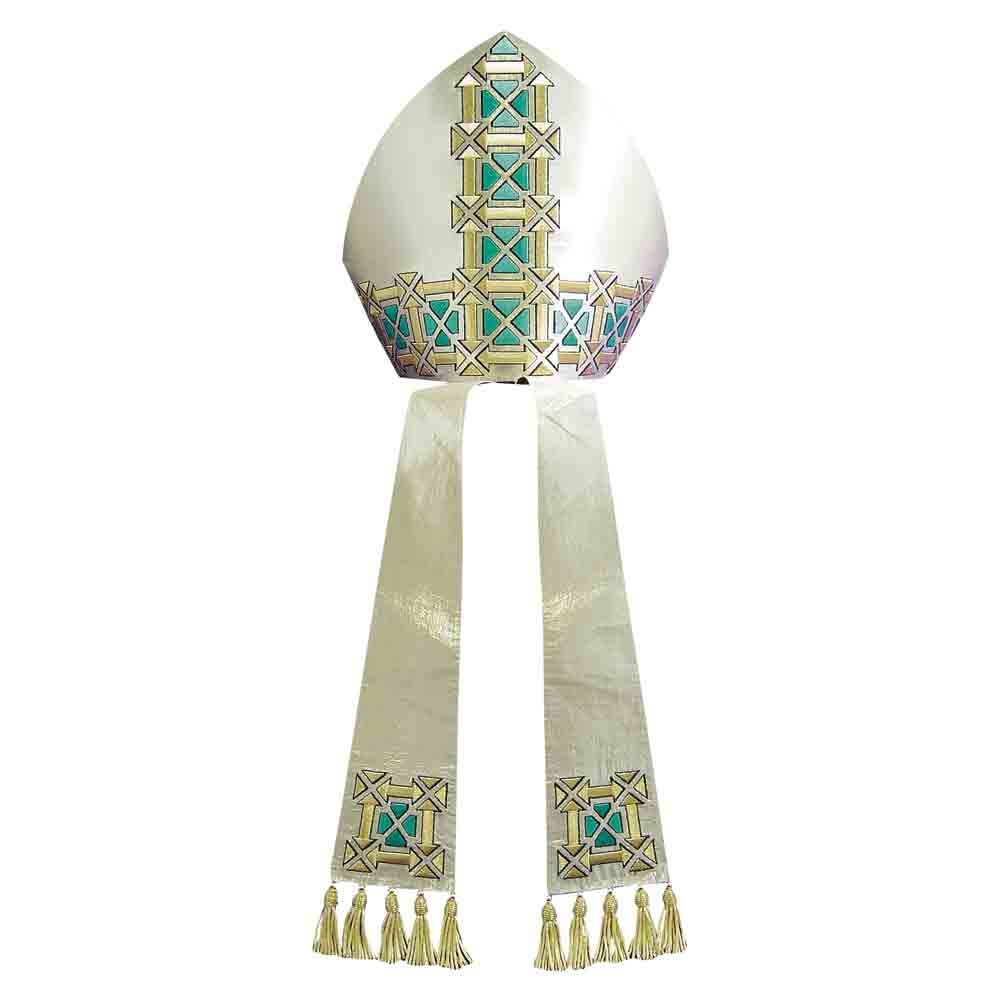 Lurex Gold Embroidered Mitre - PBM25