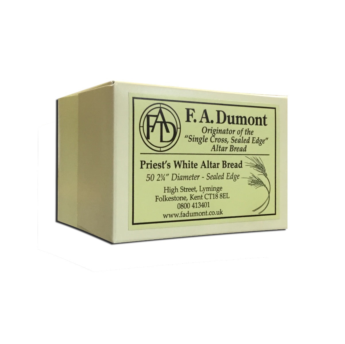 Priest's Single Cross Sealed Edge 2 3/4" Altar Bread