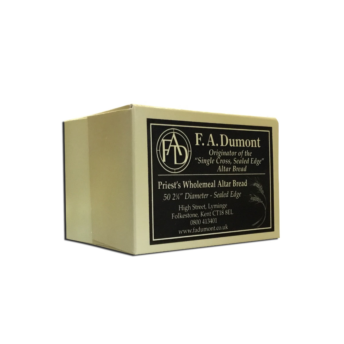 Priest's Single Cross Sealed Edge 2 3/4" Altar Bread