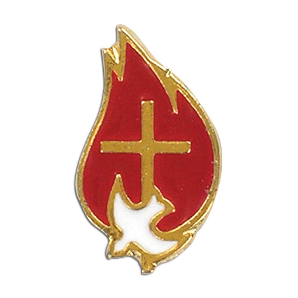 Dove & Flame Lapel Pin