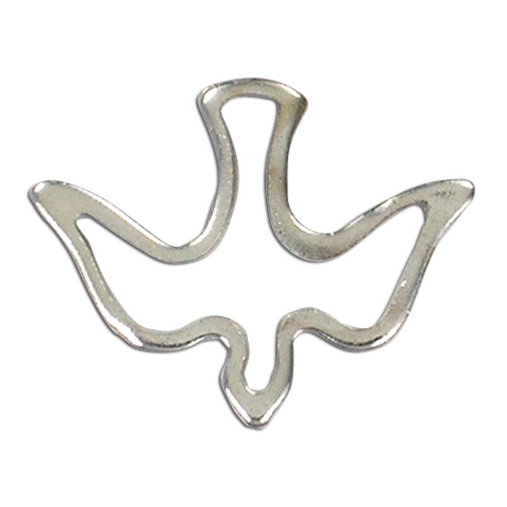 Silver Dove Outline Lapel Pin