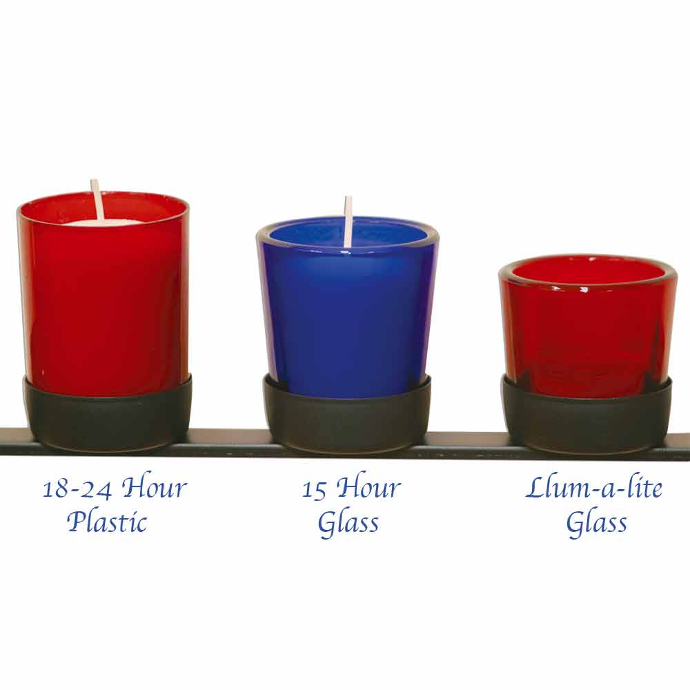 Semi-Circular Votive Stand - Black or Brushed Silver