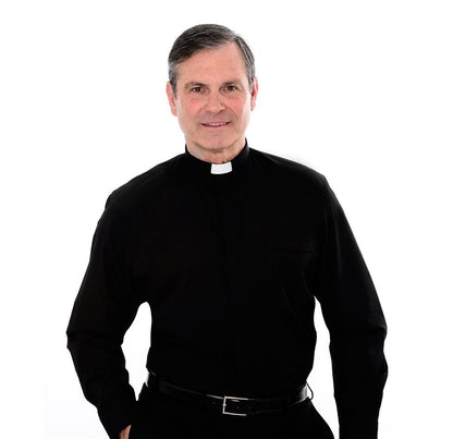 100% Cotton Clerical Shirt - Long Sleeve