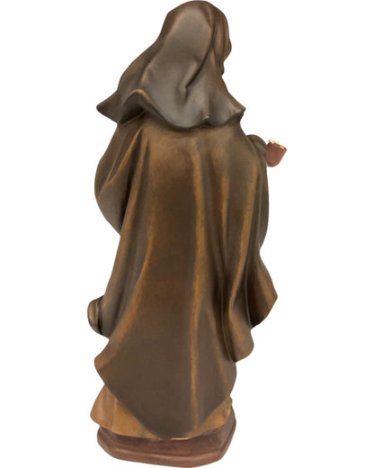 Statue of Saint Caterina Troiani in Val Gardena Wood, Hand-Painted