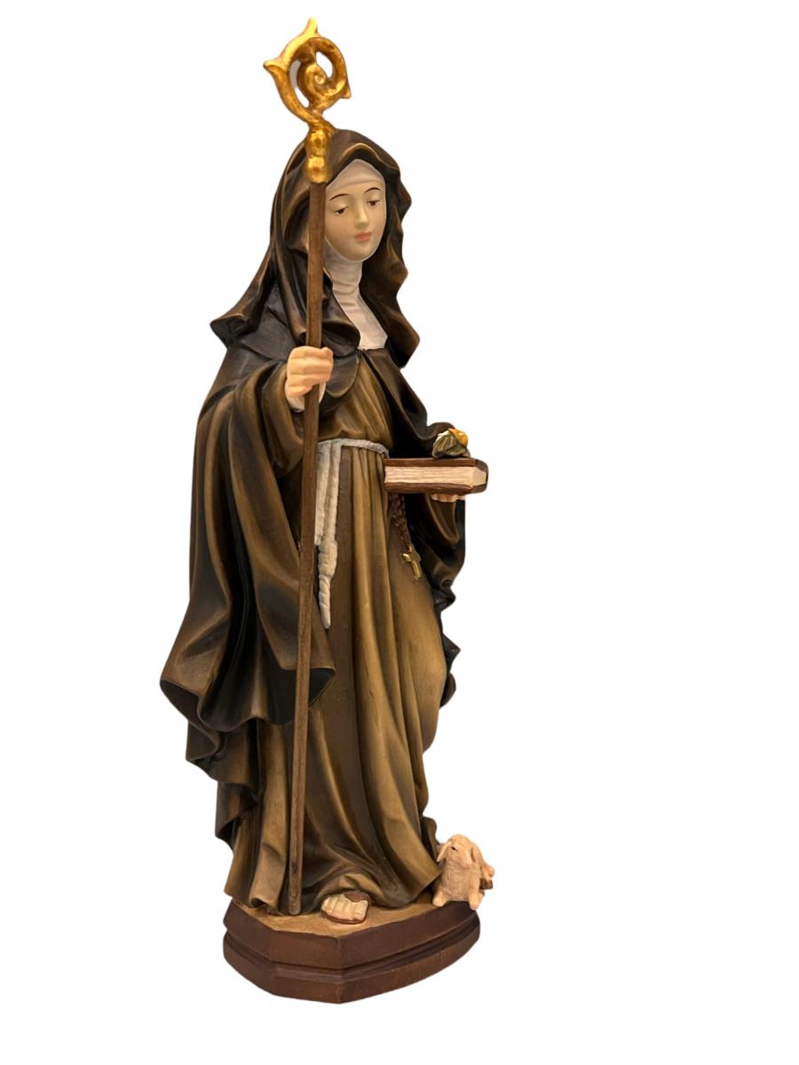 Santa Agnese di Montepulciano: Artisan Carved Wood Sculpture Val Gardena