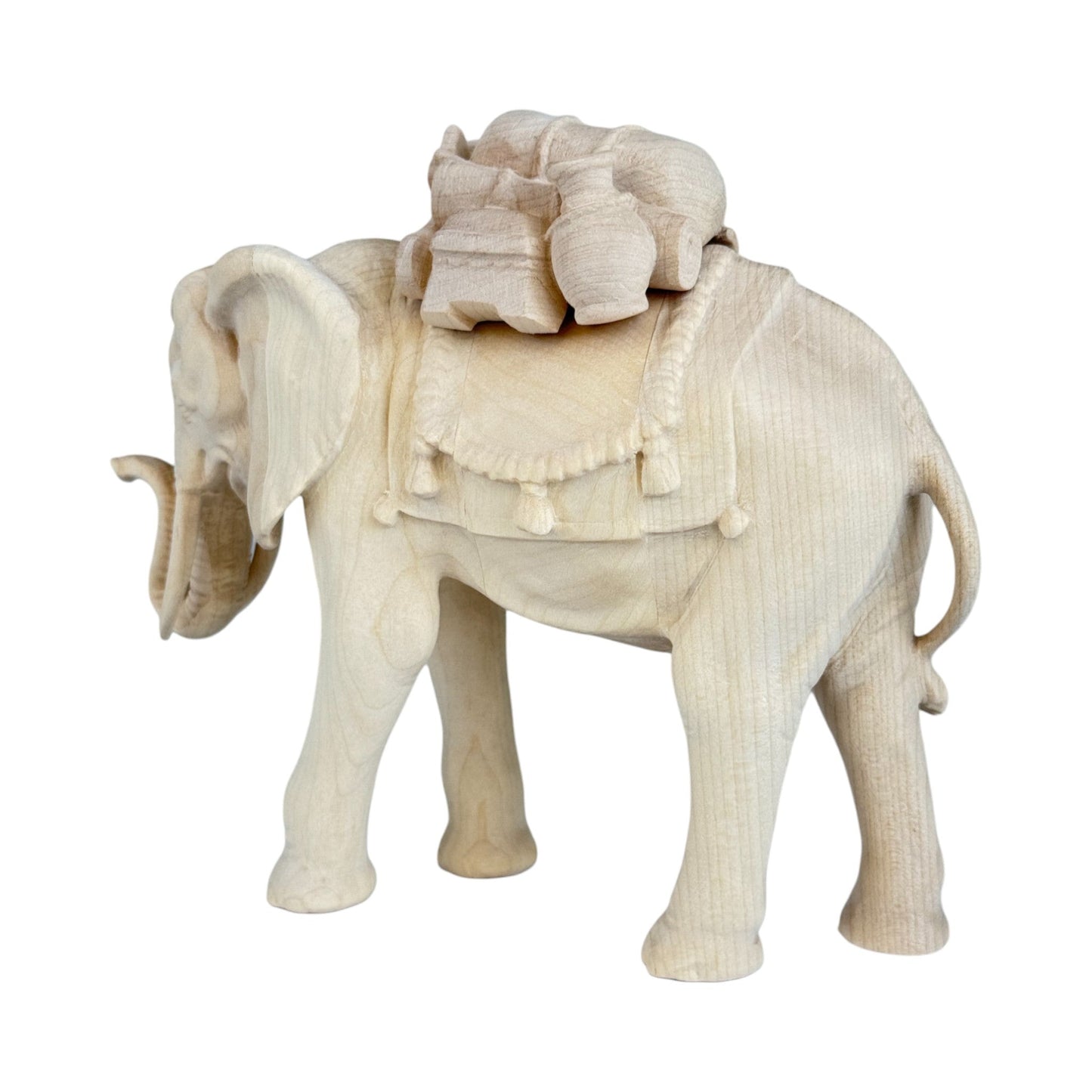 Elephant with Saddle - Maple Wood