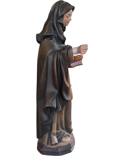 Statue of Saint Rita of Cascia with Roses and Crown of Thorns
