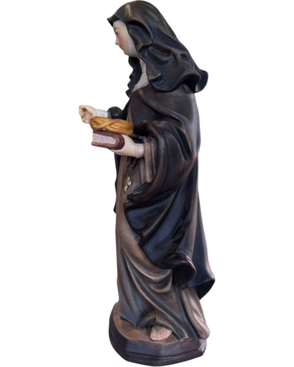 Statue of Saint Rita of Cascia with Roses and Crown of Thorns