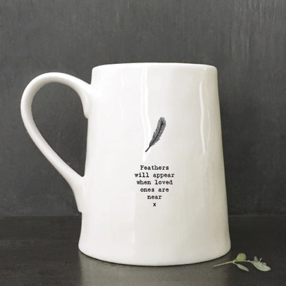 Porcelain Feather Mug