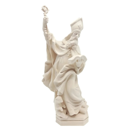 Holy Bishop with Crozier and Book, Val Gardena Carving