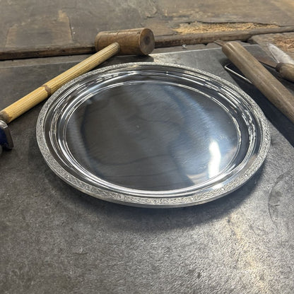 Large Celtic Rim Pewter Tray