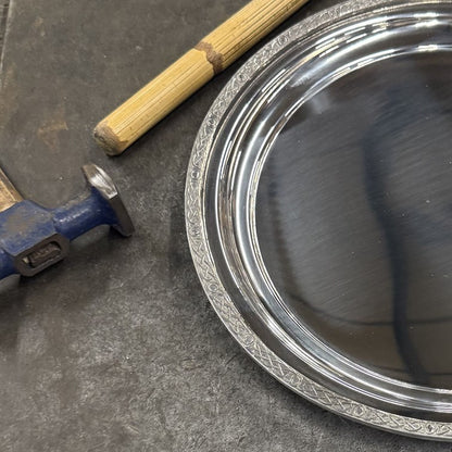 Large Celtic Rim Pewter Tray
