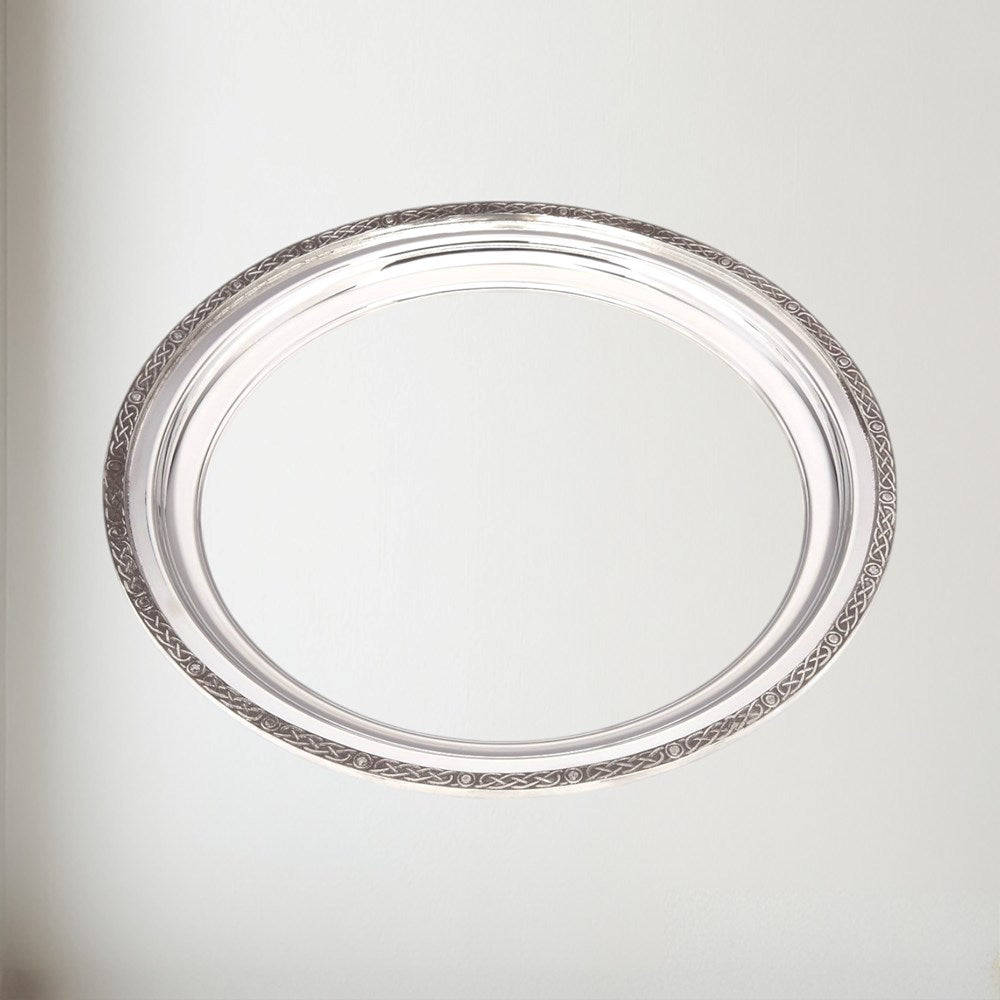 Large Celtic Rim Pewter Tray