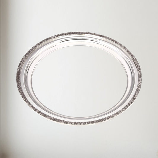 Large Celtic Rim Pewter Tray