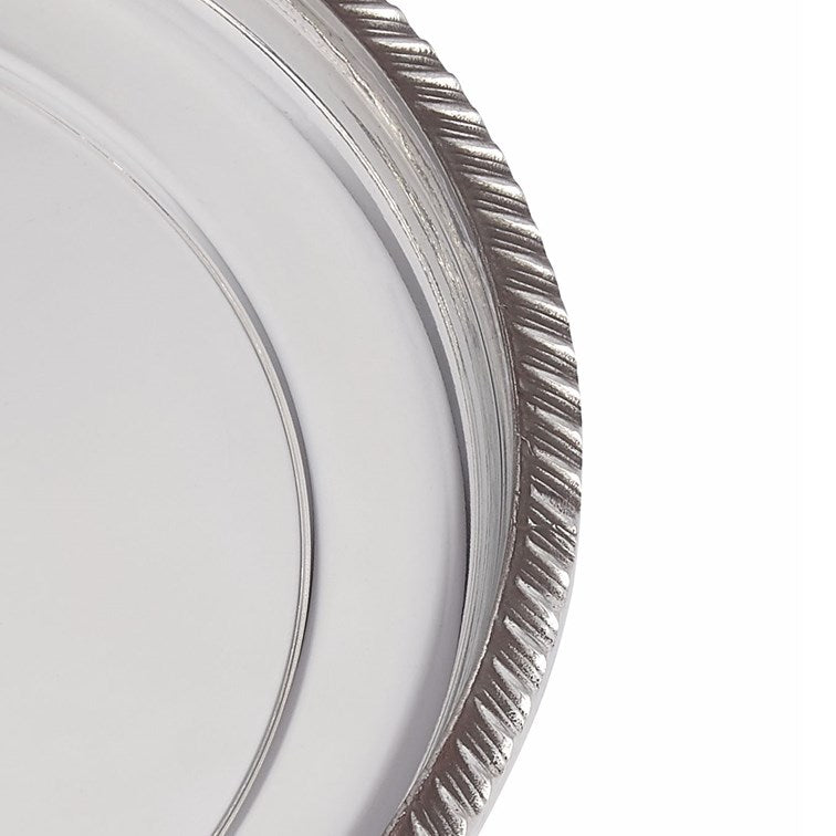 Large Gadroon Rim Pewter Tray