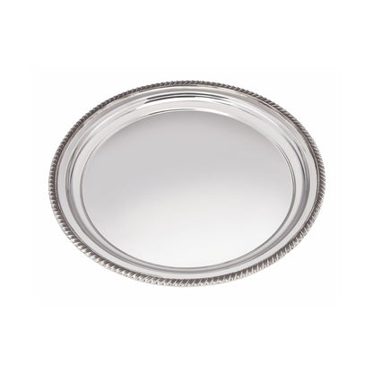Large Gadroon Rim Pewter Tray