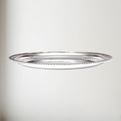 Large Gadroon Rim Pewter Tray