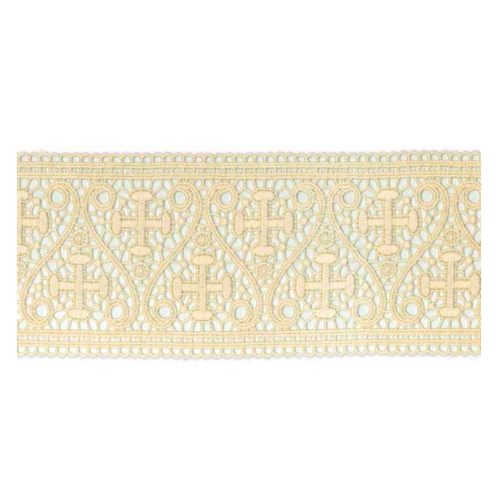 Plissé Cotta with Cross Motif Lace Edition