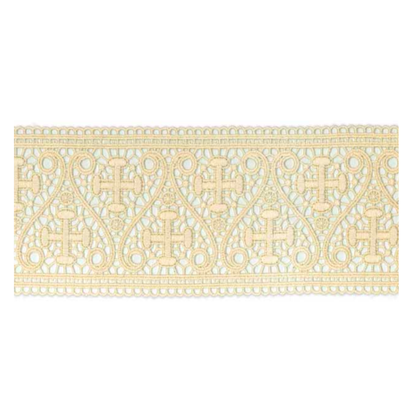 Plissé Cotta with Cross Motif Lace Edition